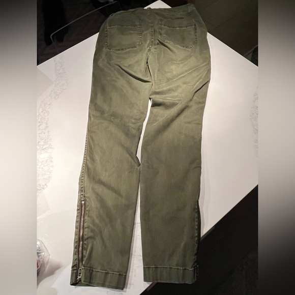 Khaki green stretch pants with ankle zipper.  J Crew - women’s size 27. - Picture 5 of 8